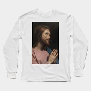 Head of Christ by Ary Scheffer Long Sleeve T-Shirt